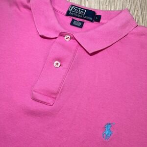 Polo Ralph Lauren Men's Pink Short Sleeve Classic Fit Polo Shirt Size L